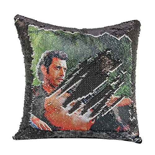 Merrycolor Sequin Throw Pillow Cover Mermaid Reversible Flip Sequin Pillow Case Decorative Cushion Cover Funny Gag Gifts 16x16 Inches Red